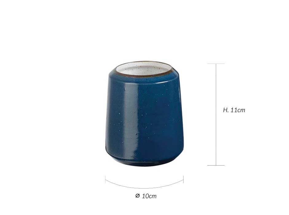 VINTAGE TOOTHBRUSH CUP, D10 x 11, INDIGO, 976146