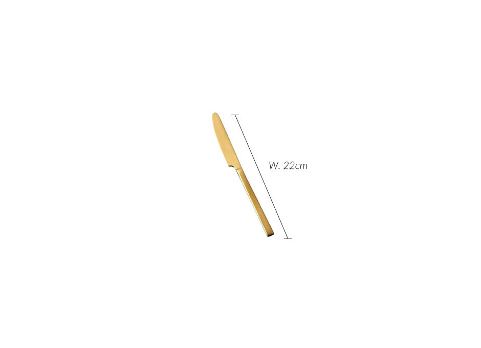 Knife Satin finish, 22cm, Brass, 130100