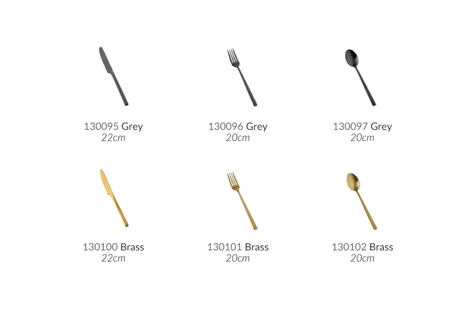 Fork satin finish, 20cm, Brass, 130101