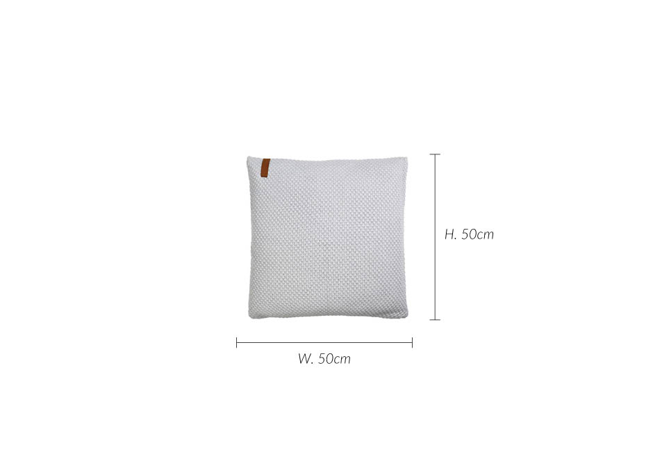 Cushion Sailor Knit, 50x50cm, Grey, 722684