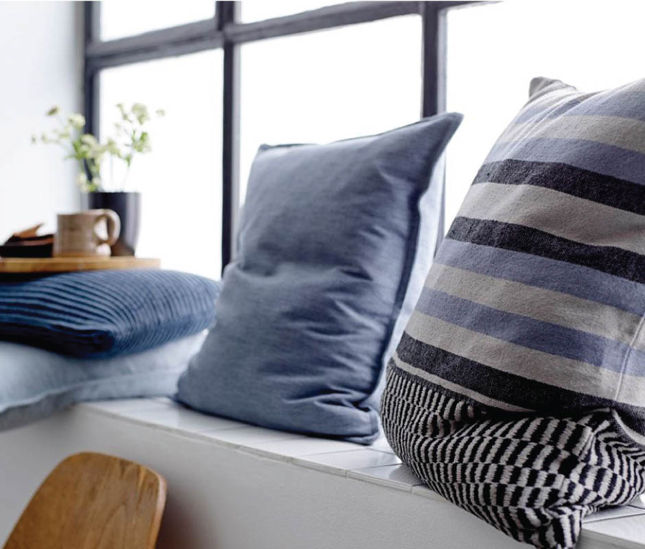 Cushion Neo stripe, 50x50cm, Blue, 723627