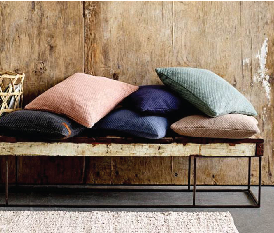 Cushion Sailor knit, 50x50cm, Brown, 723659