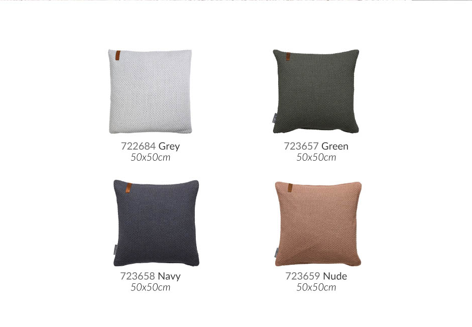 Cushion Sailor knit, 50x50cm, Brown, 723659