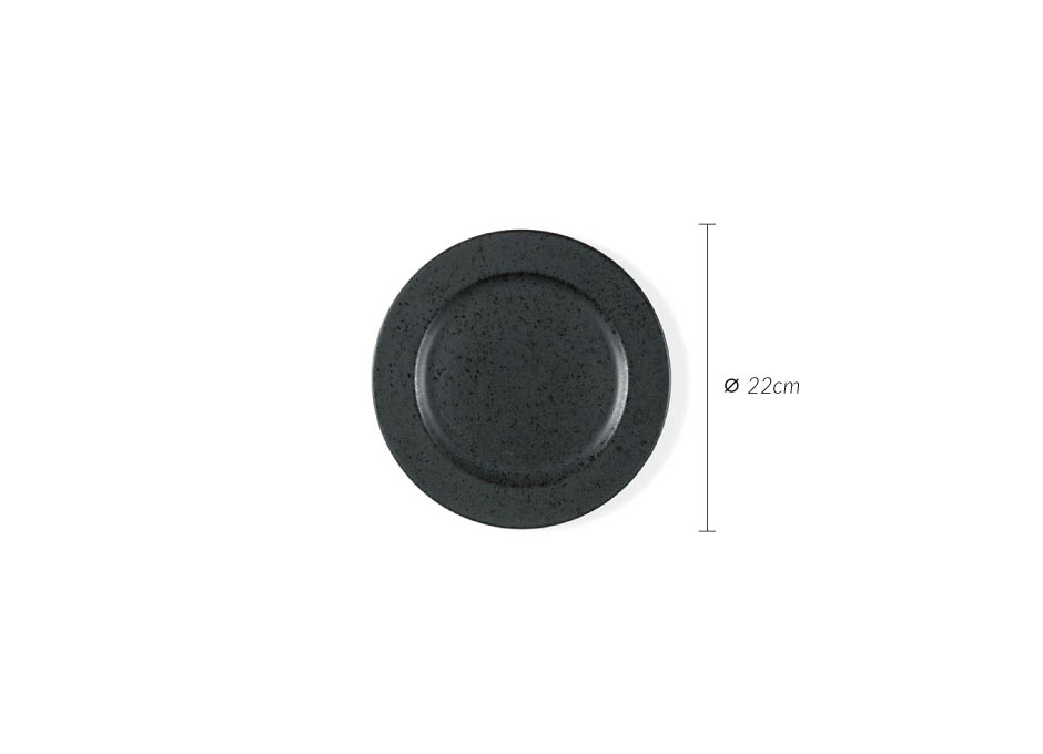 Dessert plate, Ø22cm, Black, 821078