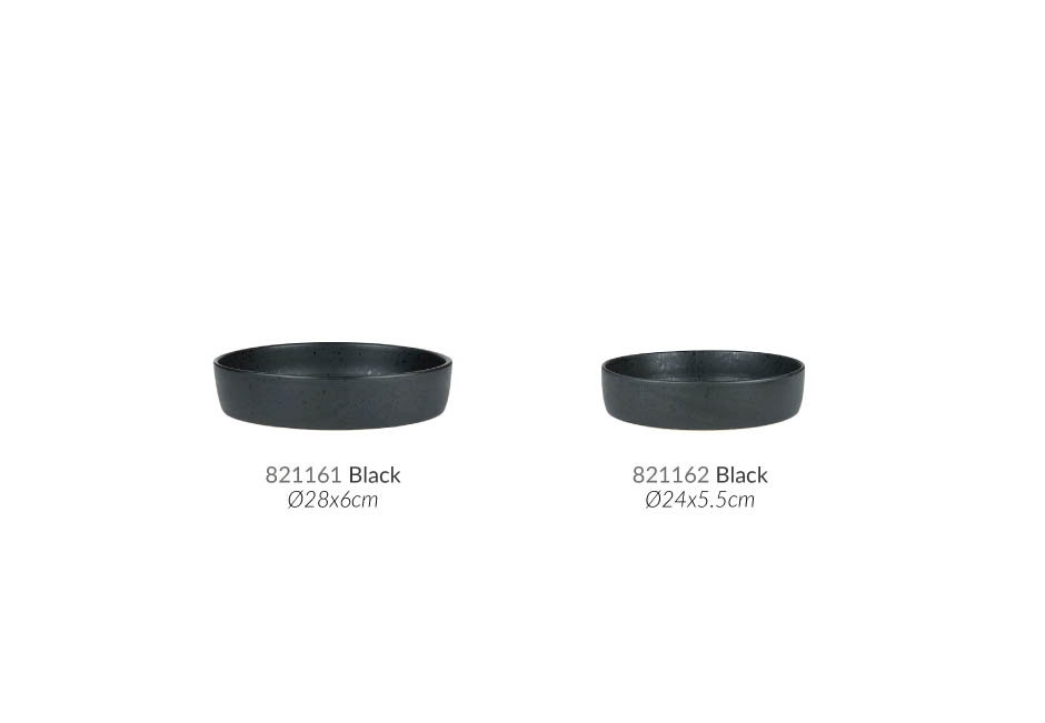 Multi dish, Ø24×5.5cm, Black, 821162
