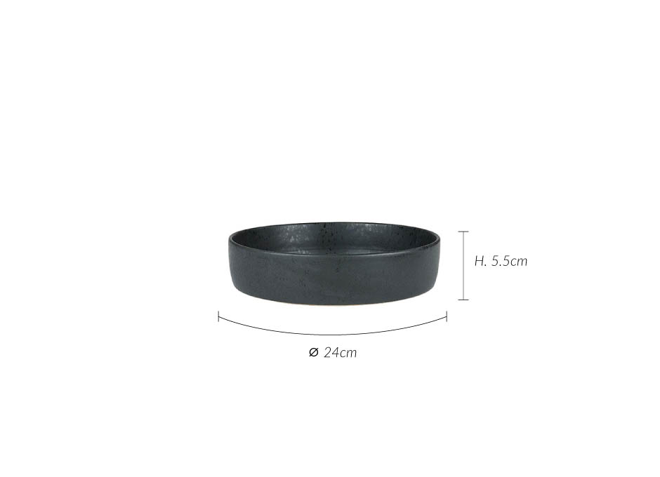 Multi dish, Ø24×5.5cm, Black, 821162