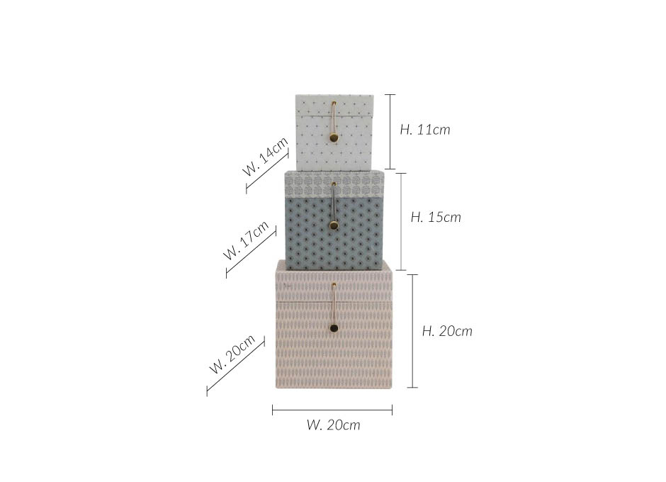 Box set Amelie 3 ass, 14x14x11cm/17x17x15cm/20x20x20cm, 0, 963384