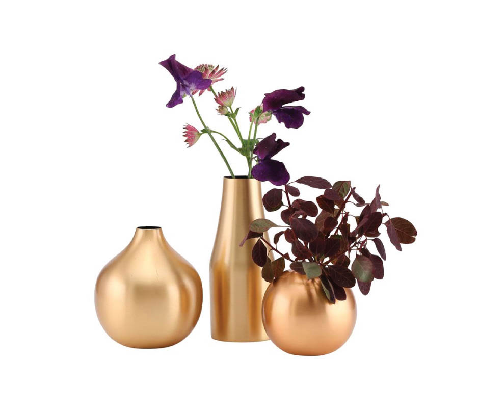 Vase Velma, 14.5x6cm, Brass, 963391