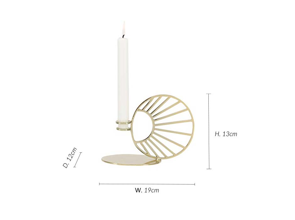 Candlelight Amat, 19x12x13cm, Gold, 963726