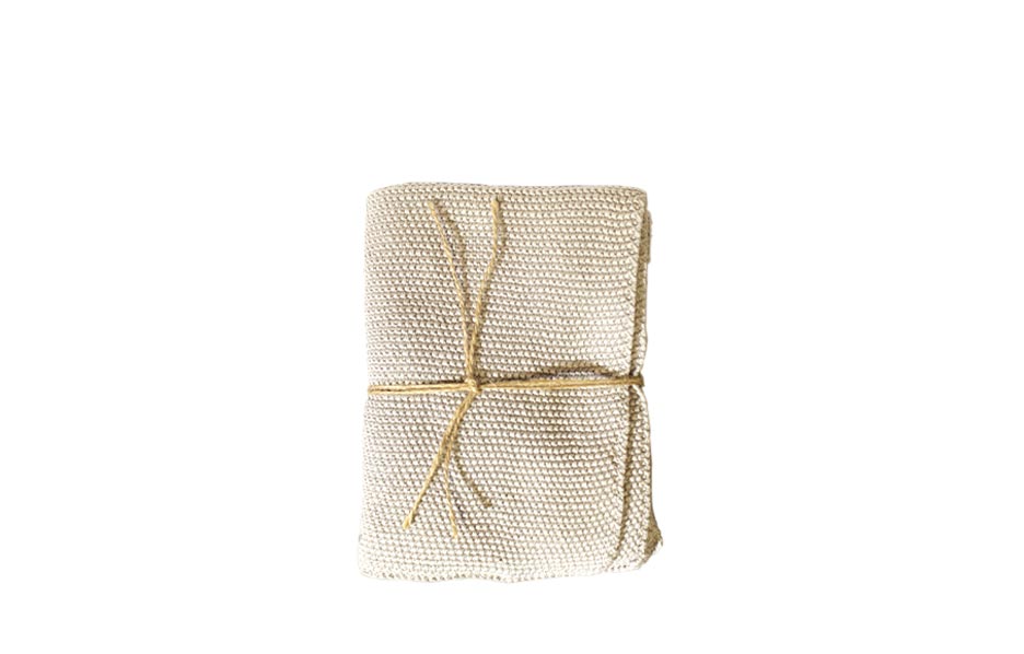 Towel 2pack Knit, 40x60cm, Ivory, 726565