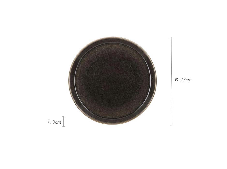 Plate, Ø27x3cm, Grey, 821250