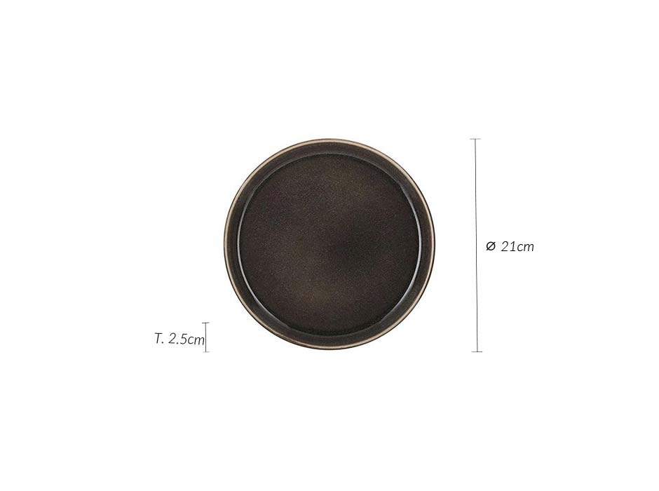 Plate, Ø21×2.5cm, Grey, 821255