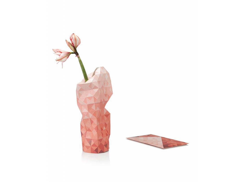 Paper Vase Cover Red Gradient, 24x14x42cm, FP1030