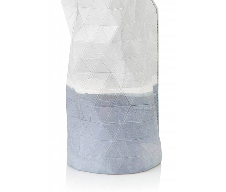 Paper Vase Cover Small White Watercolor, 11x8x25cm, FP2030