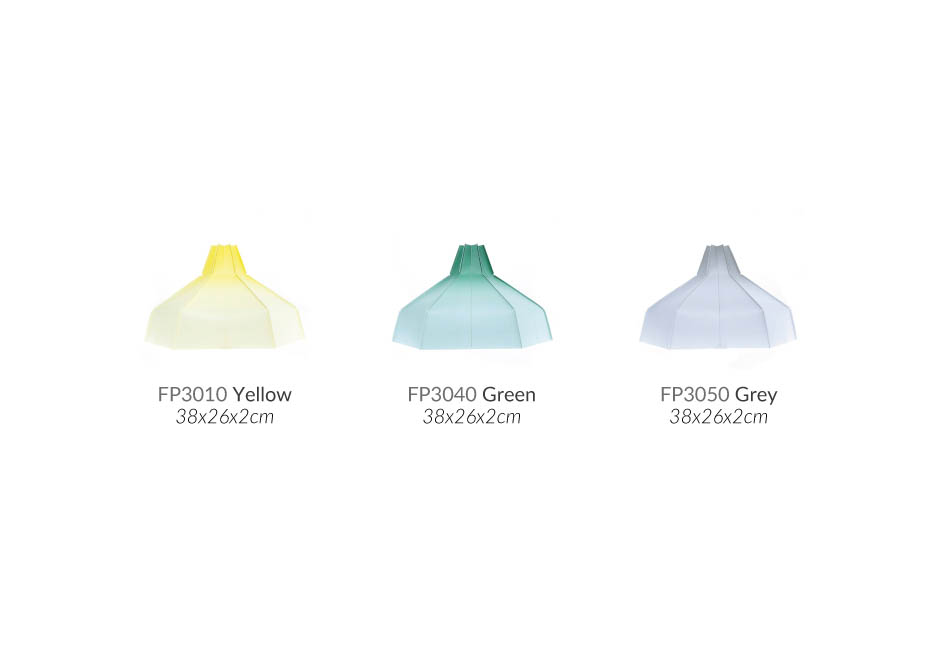 Folded Lampshade Yellow Gradient, 38x26x2cm, FP3010